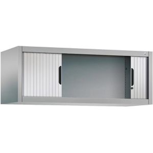 CP-Möbel Aufsatzschrank Omnispace, weißaluminium, abschließbar, Rollladen, Metall, 120 x 45 x 42cm