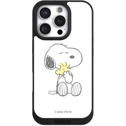 Nivocase Handyhülle für Apple iPhone 16 Pro Hülle NIVOpure Case Schwarz Liebe Peanuts Snoopy (Apple iPhone 16 Pro), Smartphone Hülle, Schwarz