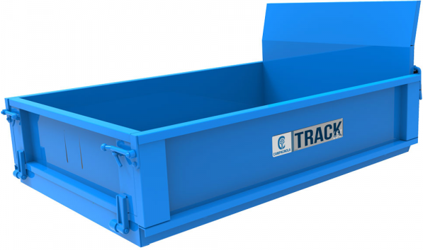 Pianale in acciaio con sponde estendibili per motocompressore Campagnola MC 658 Track cingolato