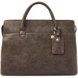 Castelijn & Beerens Carisma Shopper Tasche RFID Schutz Leder 41 cm Laptopfach (17.30"), Notebooktasche, Braun