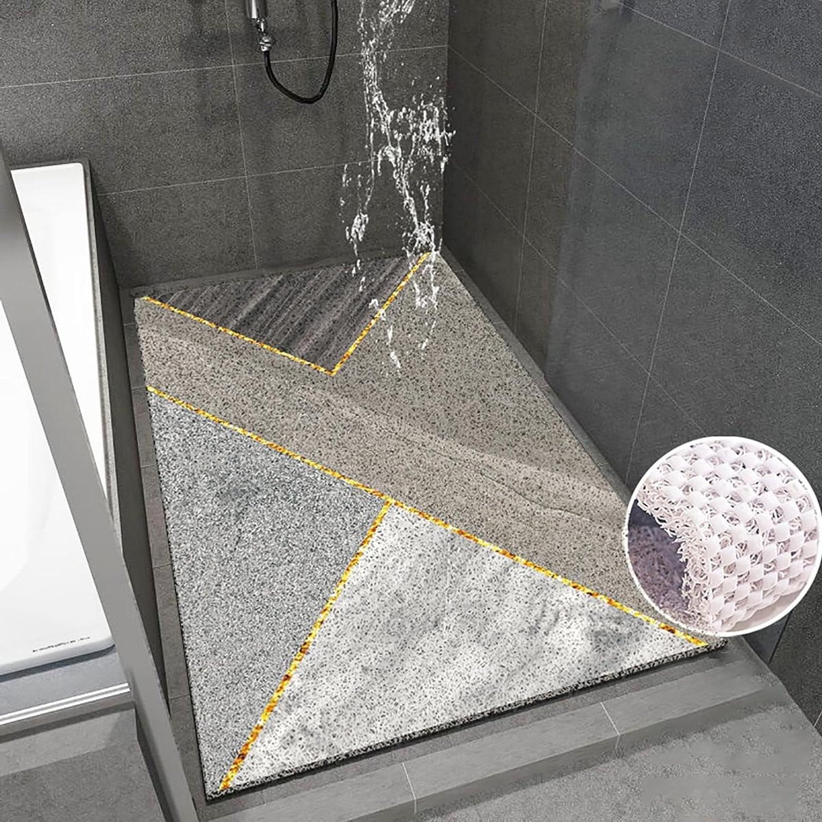 Antislip douchemat voor veilig douchen, 45 x 75 cm