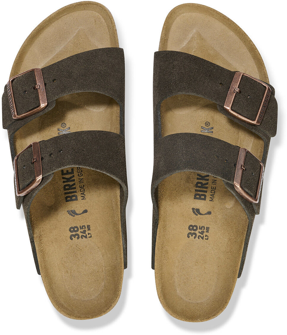 BIRKENSTOCK Mules doubles brides en cuir suédé Arizona