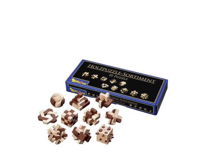 Philos puzzel assortiment houten denkspel