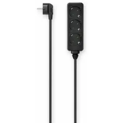 HAMA Steckdosenleiste, 3-fach, 1,4 m, Schwarz
