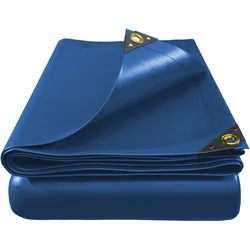 VESKA® Profi Abdeckplane 650g/m2 Gewebeplane, Schutzplane, Bootsplane, Poolabdeckung, Zeltunterlage, LKW Plane für Camping & Outdoor Garten - 5x8m - 40m2 - blau
