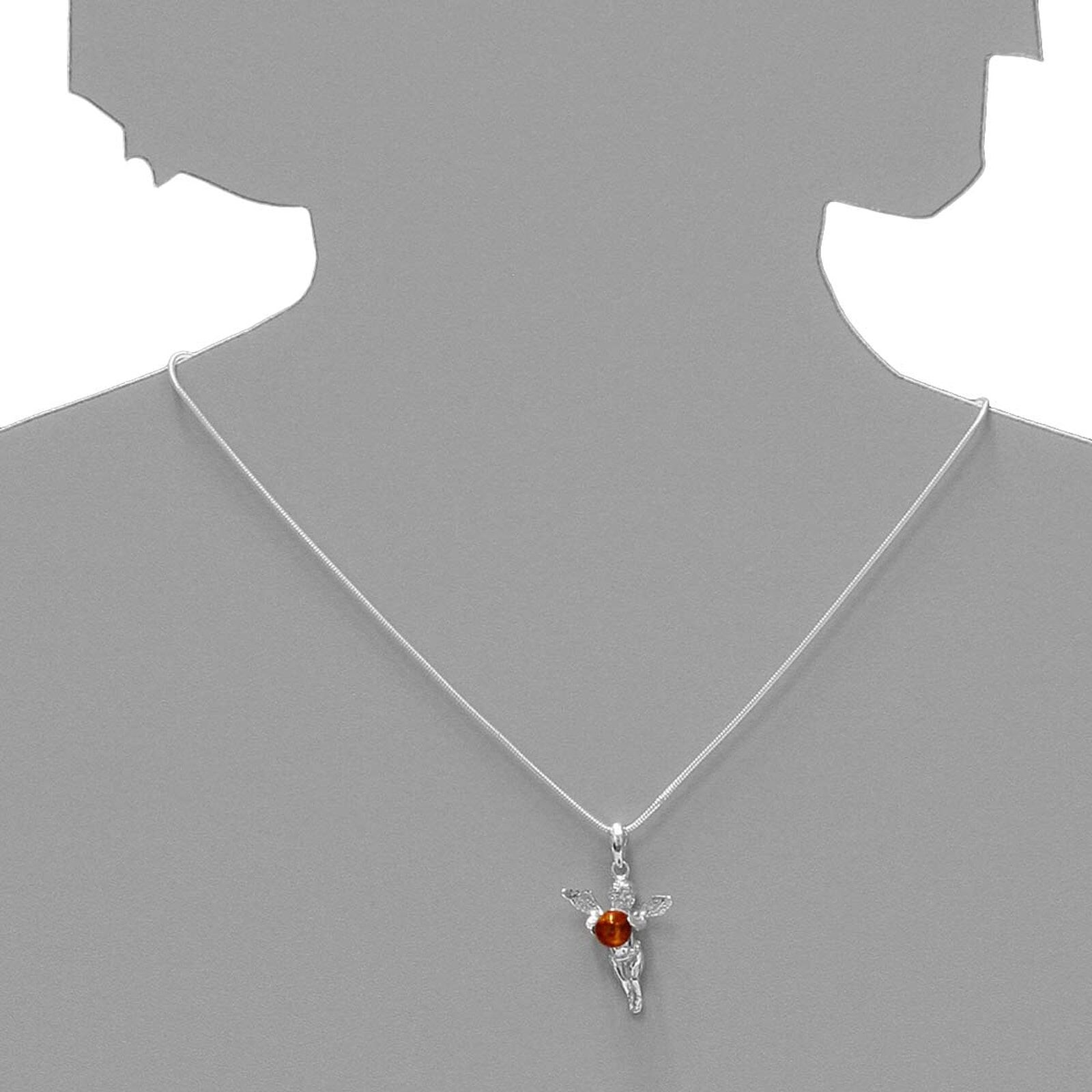 Kettenanhänger OSTSEE-SCHMUCK "Ostsee-Schmuck Anhänger Elfe Anhänger Elfe", weiß (weiß, neutral), Schmuckanhänger, Damen, 38x20mm, Silber 925 (Sterlingsilber), 3,6 g, Kettenanhänger