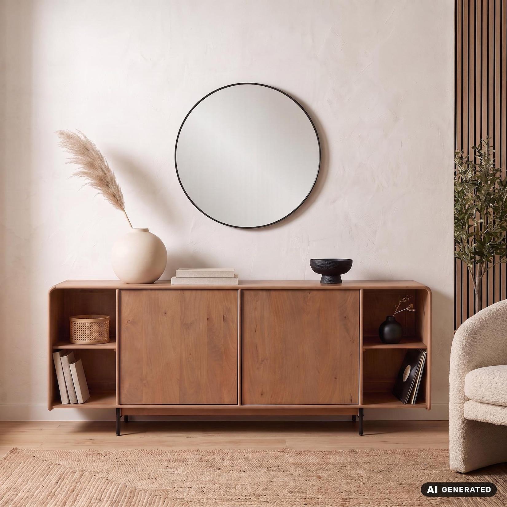 Sideboard Mango Massivholz 180cm Anrichte Kommode 2 Türen Holzkommode Handmade