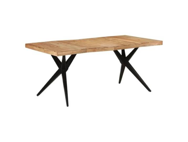 Roanoer Esstisch 180x90x77 cm Massivholz Akazie Industriedesign Gebleichte Naturholzplatte und stabiles Eisengestell schaffen eine markante Loft-Optik im heimischen Esszimmer.