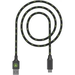 Stecker USB C auf USB A 2 m  Charge&Data SX (Schwarz, Grün)