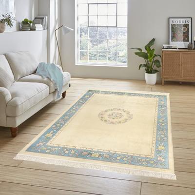 Gertmenian Orient Estate Hand Made Traditional Floral Border Medallion Hand Knot Wool Area Rug Collection