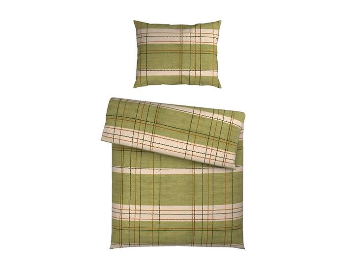 Novel Bettwäscheset, Grün, Textil, Abstraktes, 200x210 cm, pflegeleicht, atmungsaktiv, schadstoffgeprüft, Heimtextilien, Bettwäsche, Bettwäsche, Satin Bettwäsche