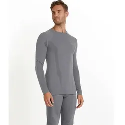 FALKE Herren Unterhemd WT Longsleeve m, Größe S in Grau Grau