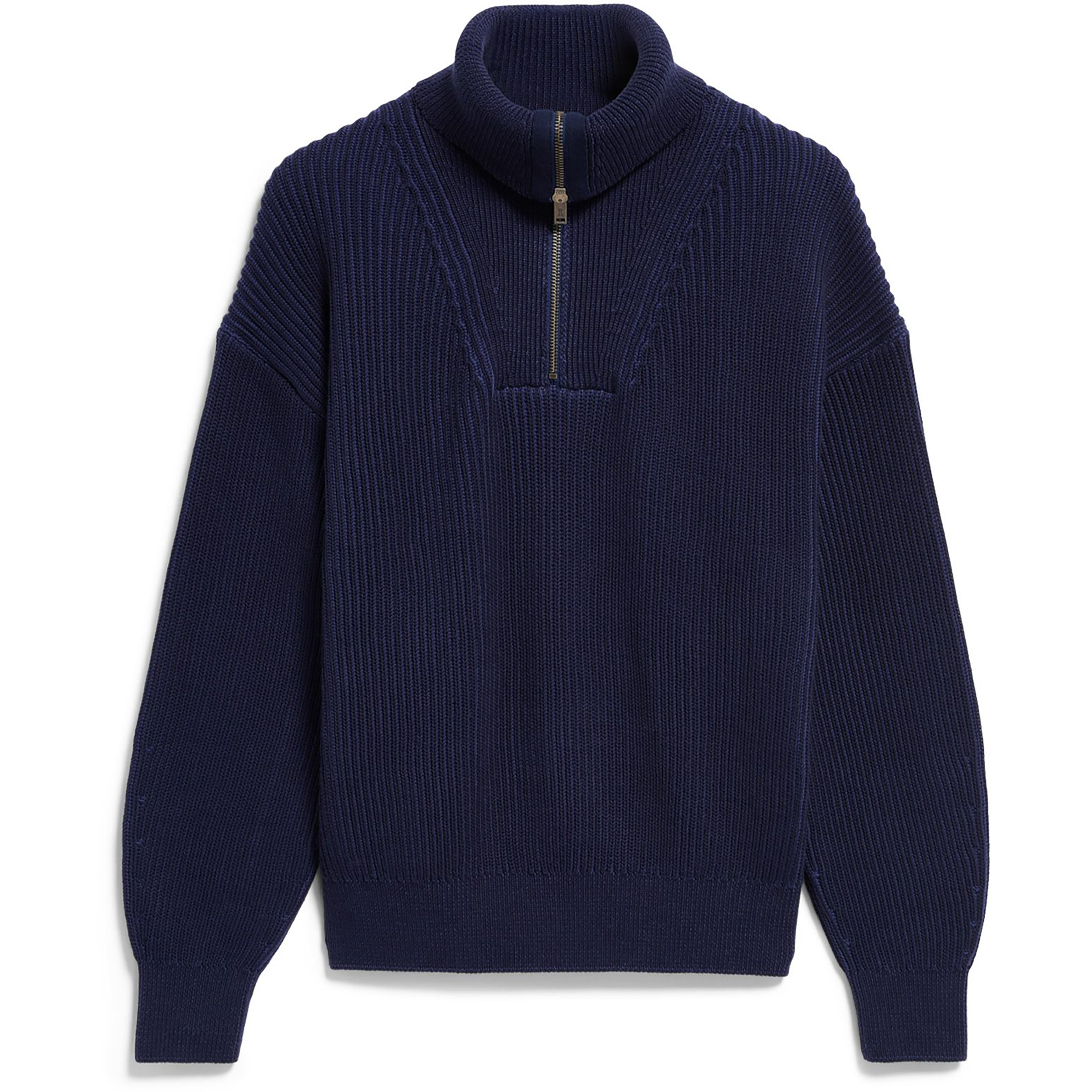 Armedangels Vanisé Rib Knit Troyer Damen Pullover blau Größe XS Lifestyle Hautfreundlich