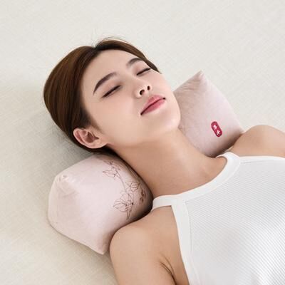 Multicon Wholesale Hub Buckwheat Pillow Herbal Traction, New Neck Buckwheat Hull Cotton, And Linen Triangular Pillow, Cervical Pillow Cover pink