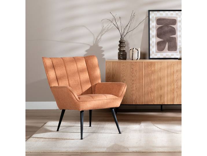 Bronx71 Sessel City Leinen kupfer