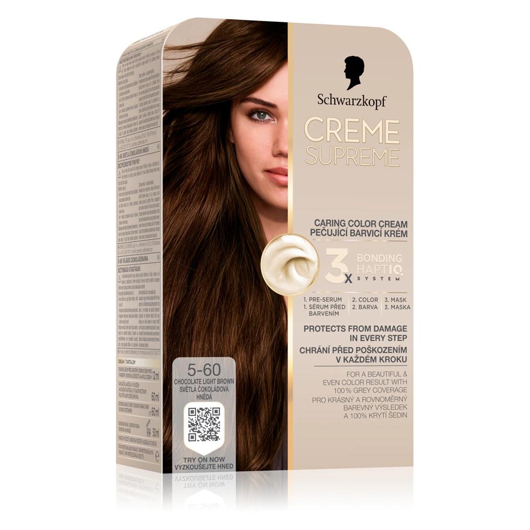 Schwarzkopf Creme Supreme Dauerhafter Haarfärbemittel (Chocolate Light Brown, Czekoladowy Brąz, šviesi ruda) (64423740)