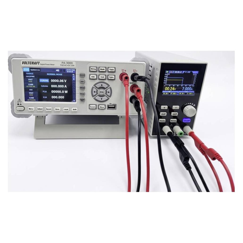 Voltcraft PA-3000 Netz-Analysegerät 3phasig 24Bit-Eingänge, Grafisches Display (VC-18793625)