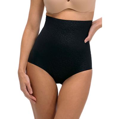 Shapingslip MAGIC BODYFASHION, Damen, Gr. XL, schwarz (leopard schwarz), Microfaser, Obermaterial: 82% Polyamid, 18% Elasthan, körpernah, Unterhosen, mit Leo-Muster, feste Formgebung