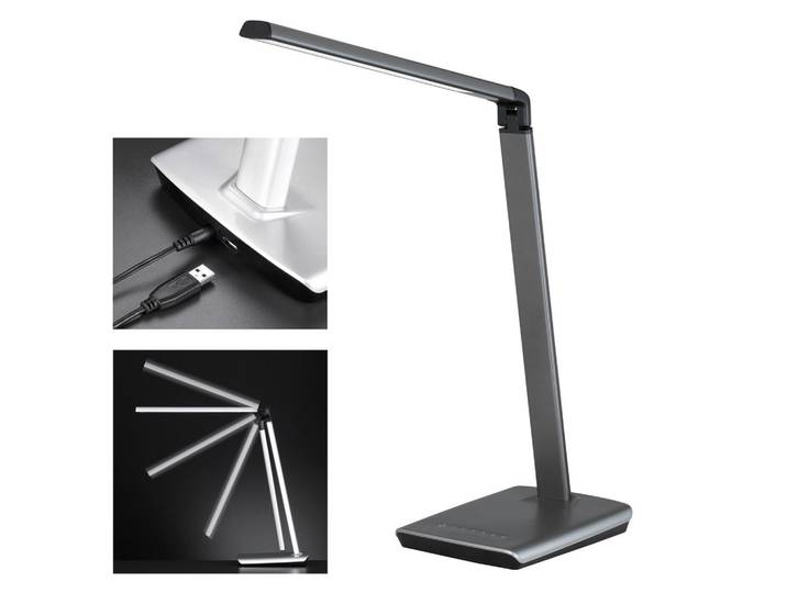 Fischer & Honsel Led-Tischleuchte, Metall, Kunststoff, 16.5x43.0x20.5 cm, Lampen & Leuchten, LED Beleuchtung, LED-Tischleuchten