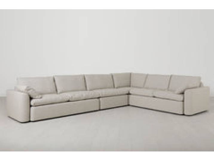 Model 13 Großes Ecksofa, Helles Pergament