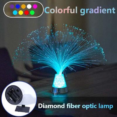 Multicon Wholesale Hub Vibrant Fiber Optic Night Light, Colorful Changing Starry Sky Table Lamp, Room Decor For Bedroom With Remote Control battery Version