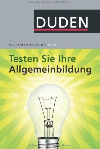 Duden Allgemeinbildung. Testen Sie Ihre Allgemeinbildung! - Preis vom 19.10.2026 19:33:35 h