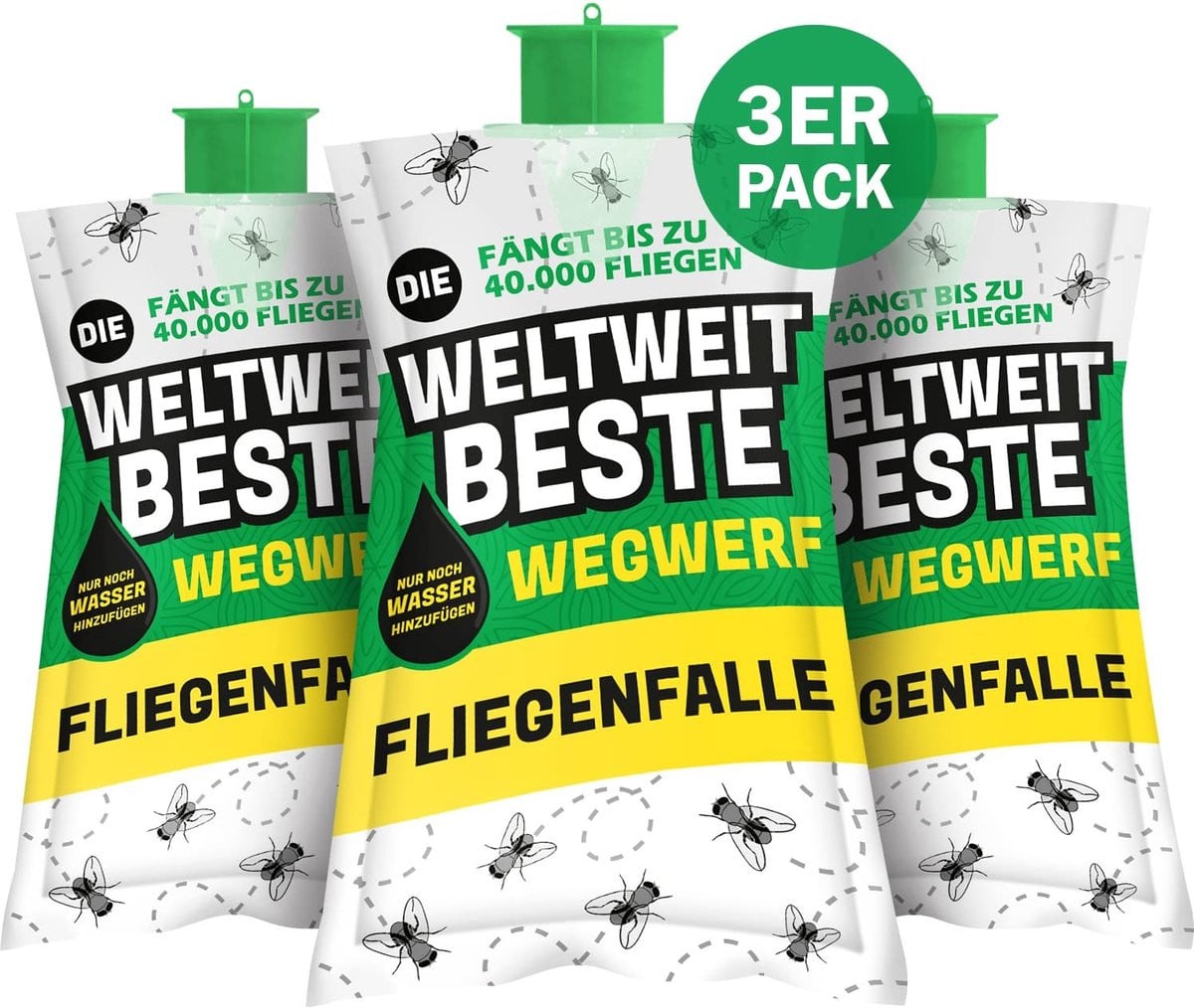Allecto Vliegenval - 3 stuks - Effectieve insectenlokmiddel voor buiten