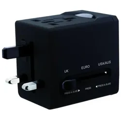 Swordfish, Reiseadapter, Reisestecker VariPlug Doppel-USB universell schwarz