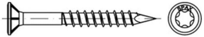 Spax Fassade 4,5 x 40 mm LinsenSenkkopf T-STAR plus Teilgewinde CUT-Spitze Edelstahl rostfreiei A2 (2517004504021)