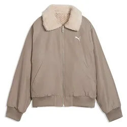 Puma, Damen, Laufjacke, Reversible Blouson High Loft Lining Jacket W (S), Beige, Grau, S