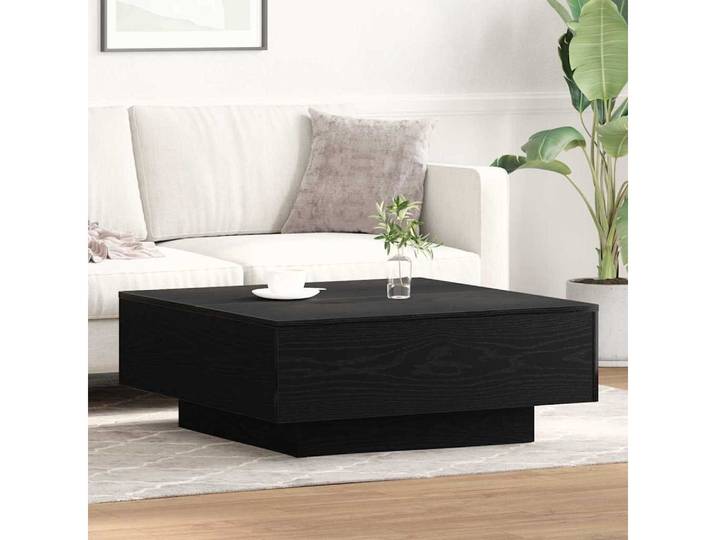 vidaXL Couchtisch, Couchtisch Schwarz Eichen-Optik 80 x 80 x 31 cm