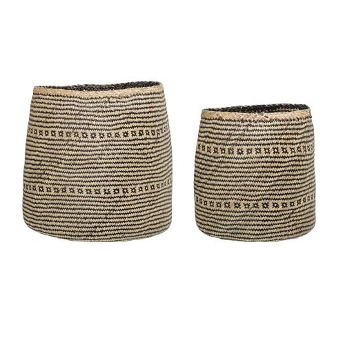 Bloomingville Mand set van 2, zwart, zeegras