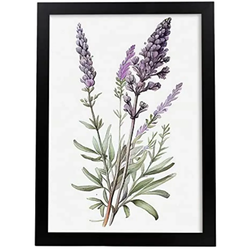POSTER Lavendel 4 Im Nordischen Stil. A4 Rahmenlos