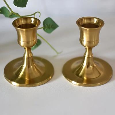 Uplift Treasures Gold Cone Candle Holders Set (2 PCS) Gold Cone Candle Holders Set (2 PCS)
