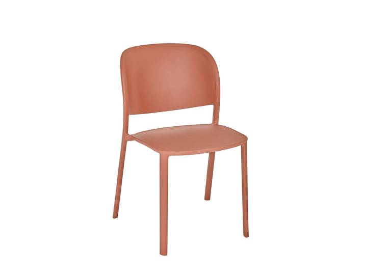 Chaise d’extérieur Lucia en Polypropylène empilable - Terracotta
