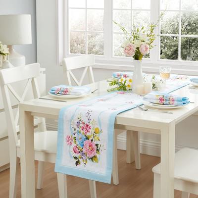 Threadmade Rose Cottage Engineered Table Runner - 13x70