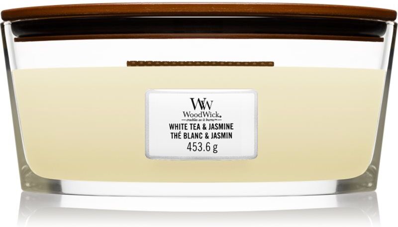 Woodwick White Tea & Jasmine Duftkerze mit holzdocht (hearthwick) 453.6 g