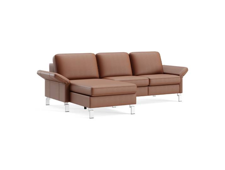 Ecksofa Classica-8011, Johann Jakob, kat. j, mercury brandy, Leder