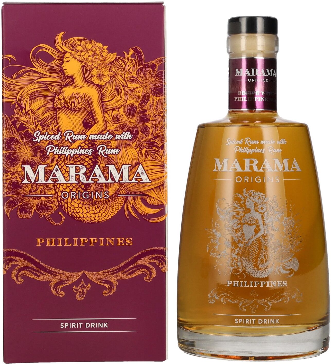 Marama Spiced Rum Marama ORIGINS Philippines Spiced Rum 40% Vol. 0,7l in Geschenkbox