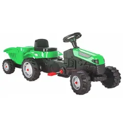 Pilsan Kindertraktor Active Pedale 07316 grün mit Anhänger ab 3 Jahren bis 50 kg
