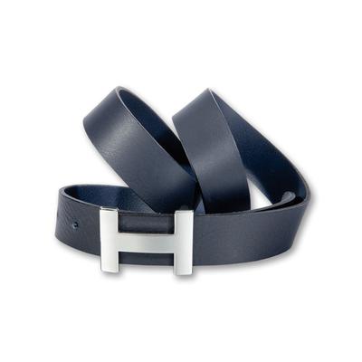 Koppelgürtel SILBERGIFT "Koppelgürtel aus seidig glänzendem Nappaleder", Damen, Gr. 80, blau (marine), Rindsleder, Gürtel Koppelgürtel