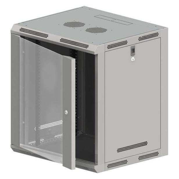 Q-Lantec Spinta Hängend 19" 12U (SW-12U-600-500-N-DSJ-OP-RP-BS) (12 HE, 19 Zoll Rack) (SW-12U-600-500-N-DSJ-OP-RP-B-S)