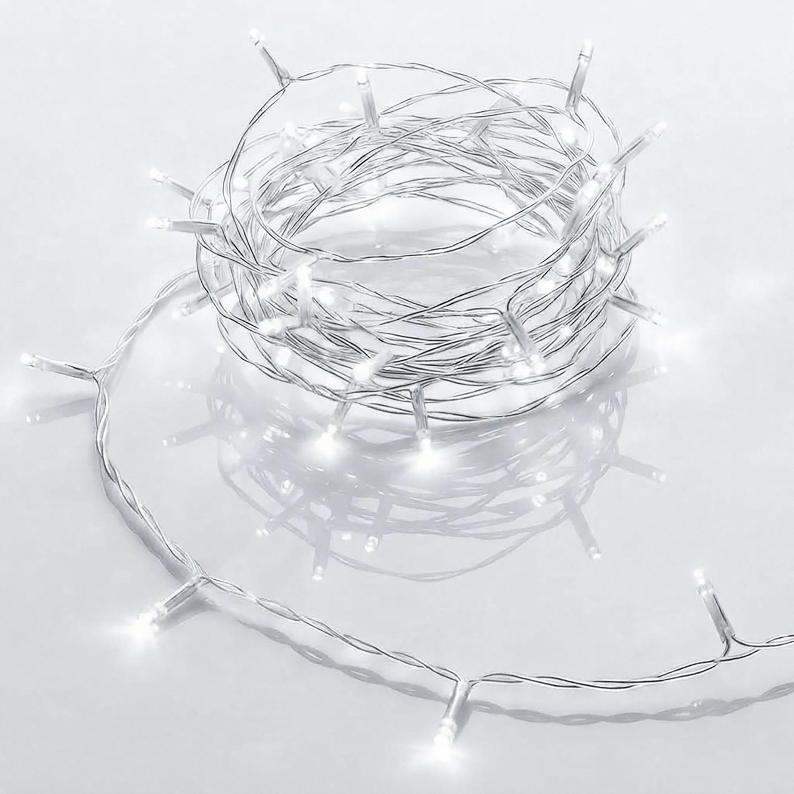 Spetebo Lichtslinger met 50 koud witte LED's - 500 cm - Kerstverlichting voor binnen en decoratie