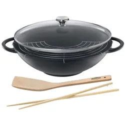 Küchenprofi Wok Provence Gusseisen Schwarz