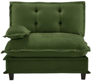 Loedds 38.58-inch Chenille Modular Sofa Seat with Deep Seat Cushion, Solid Wood Frame and Removable Armrest