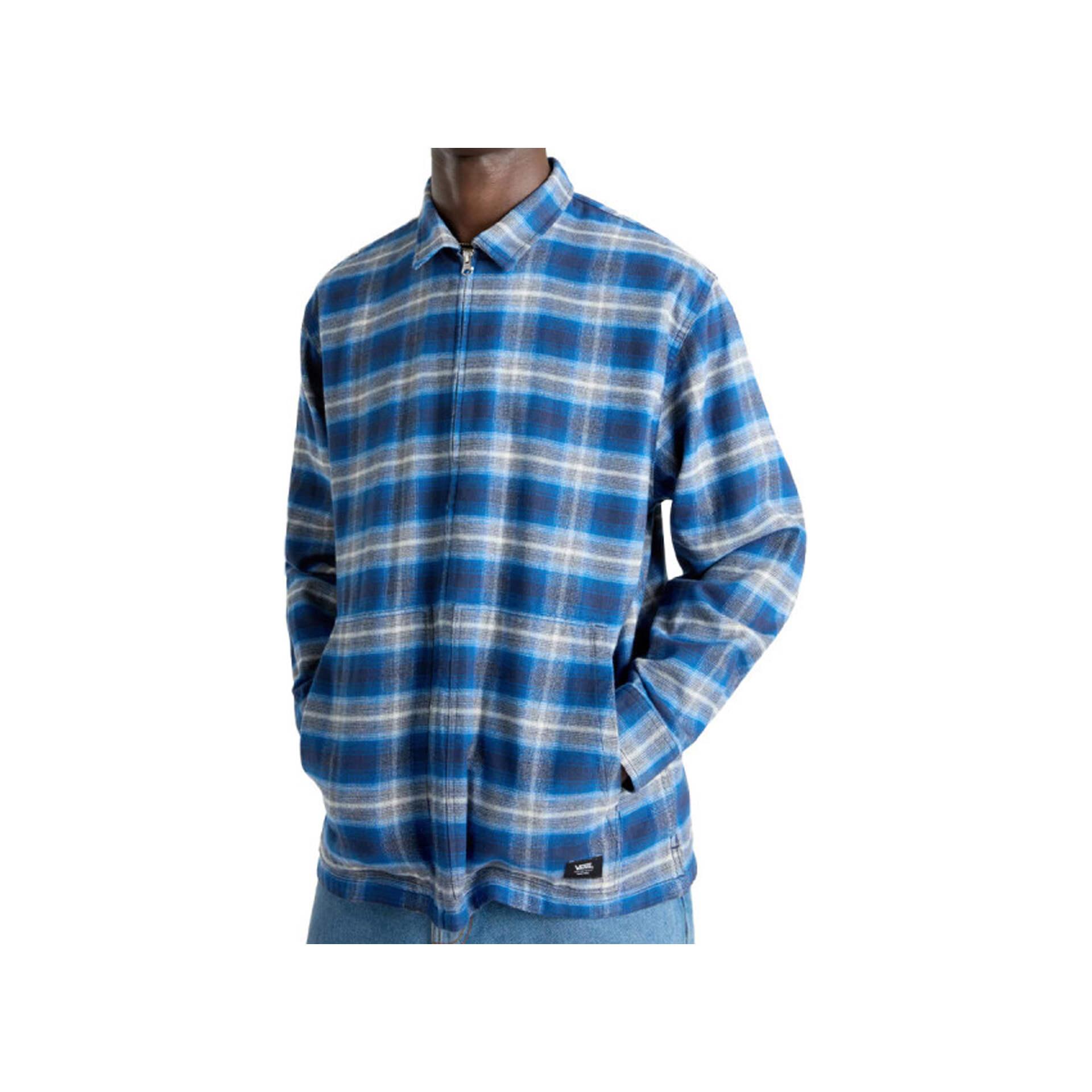 MEN'S SHIRT Montwood Zip Flanell BLAU