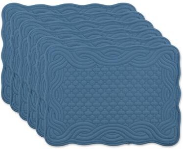 DII French Blue Quilted Farmhouse Placemat (Set of 6)