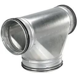 Lindab, Zubehör Belüftungstechnik, T-rør TCU 160200, omvendt med afgrening Ød3=200 mm. Passer i rør med nippelmål.