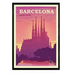 POSTER Barcelona Sagrada Familia A3 Rahmenlos