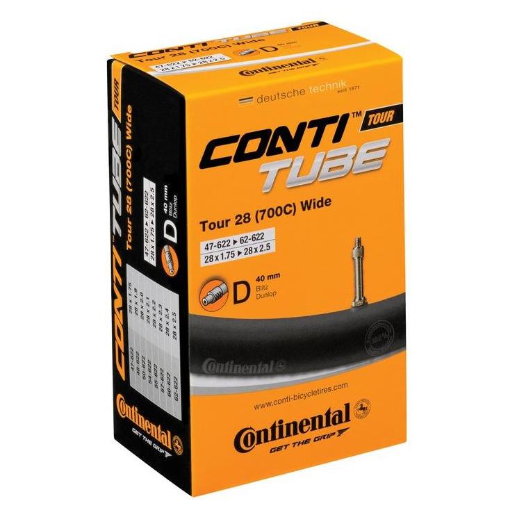 Continental Tour 28 Wide Fahrradschlauch (Dunlop (DV), 28", 40 mm) (5036708)